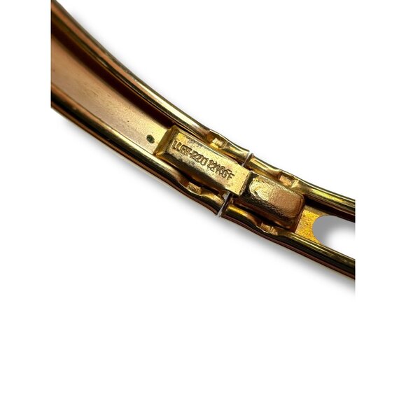 L Fonts 12K GF Smoky Quartz Jewelry Set Bangle Bracelet Brooch Pendant - Picture 3 of 16